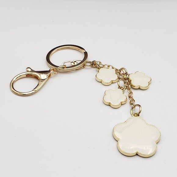 Authentic Louis Vuitton Lock & Key with Unbranded Flower Charm, Keychain - Picture 9 of 16